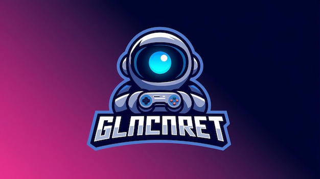 a logo for a spaceship with a blue background