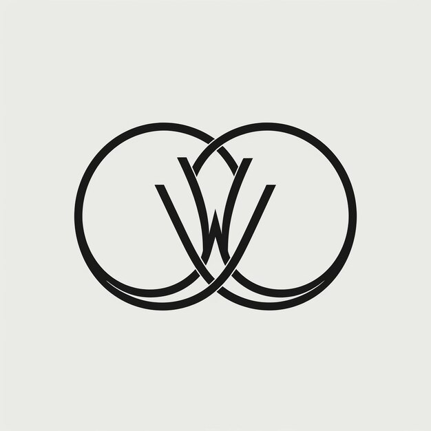 Foto logo nello stile della simbologia di lavoro di linea semplificata