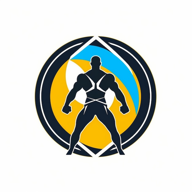 a logo for a super hero in a circle.