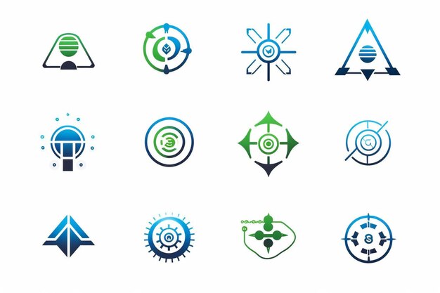 logo technology biotechnology tech icons and symbols