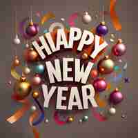 Photo logo text happy new year silvester new year gen ai