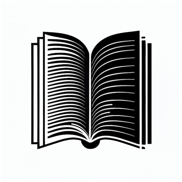 Foto logo van boek minimalistische eenvoudige element illustratie generatieve ai