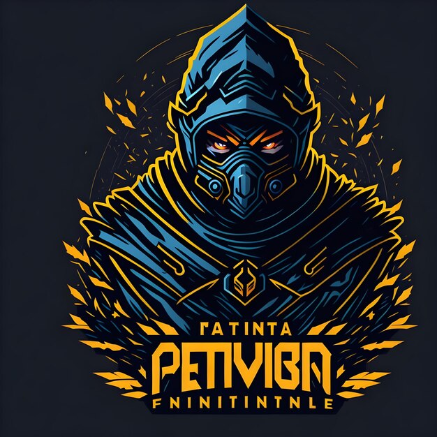 Foto logo van de ninja-mascotte