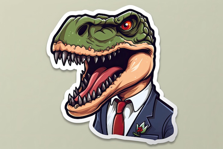 Foto logo van de trex-sticker
