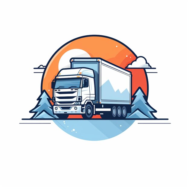 Foto logo van de vrachtwagen