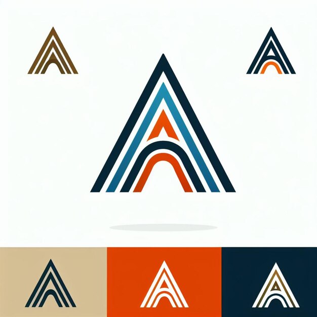 Foto logo vector collectie van de letter a in moderne stijl