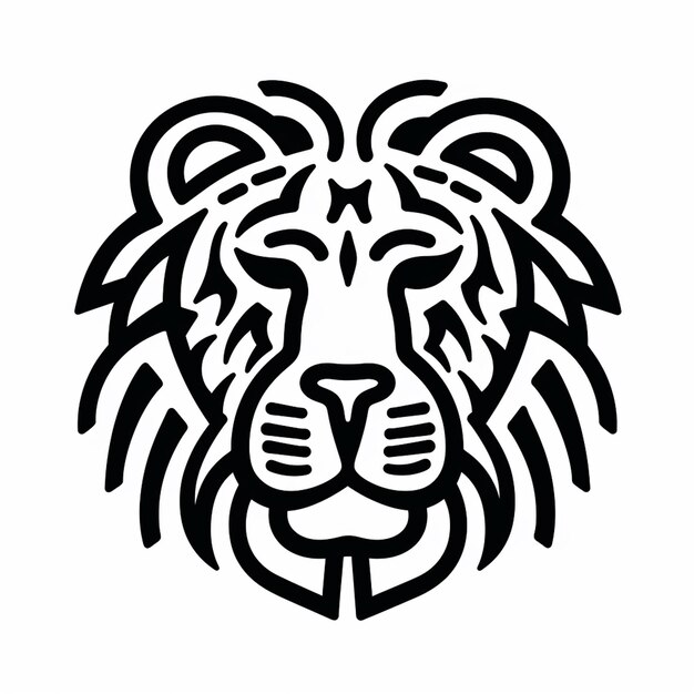 Photo logo vector illustration of a lions line