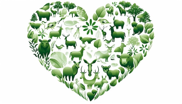 Foto logo azienda vegana disegno a tratteggio sagoma del cuore