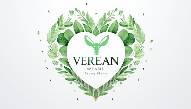 logo vegan company line drawing silhouette of heart