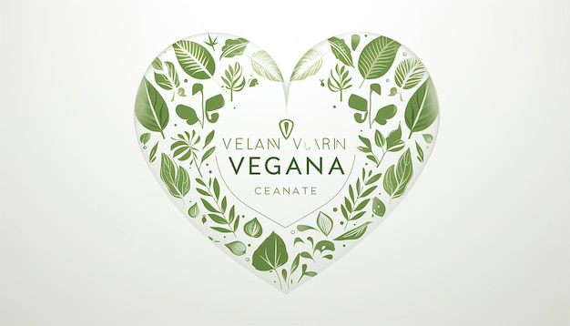 logo vegan company line drawing silhouette of heart