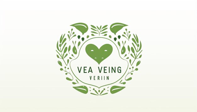 logo vegan company line drawing silhouette of heart