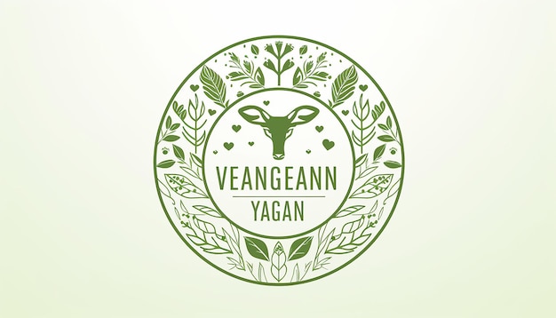 logo veganistisch bedrijf lijntekening silhouet van hart