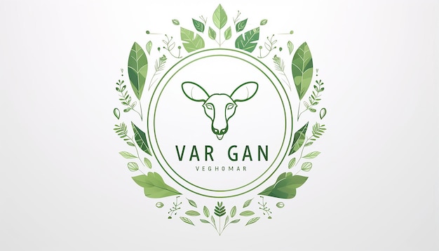 logo veganistisch bedrijf lijntekening silhouet van hart