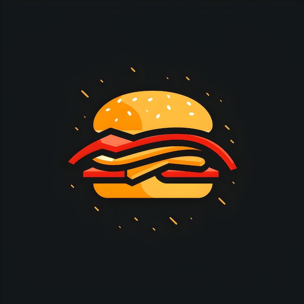 Logo voor een fastfoodburger