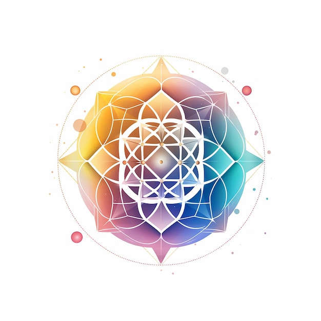 Foto logo voor onderzoek in neurale netwerken op witte achtergrond