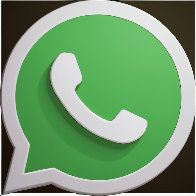 Логотип WHATSAPP 3d, яркая 3d иллюстрация