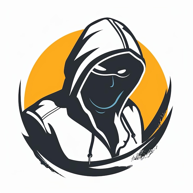 logo with a hooded hacker
