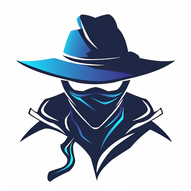 logo with a hooded hacker