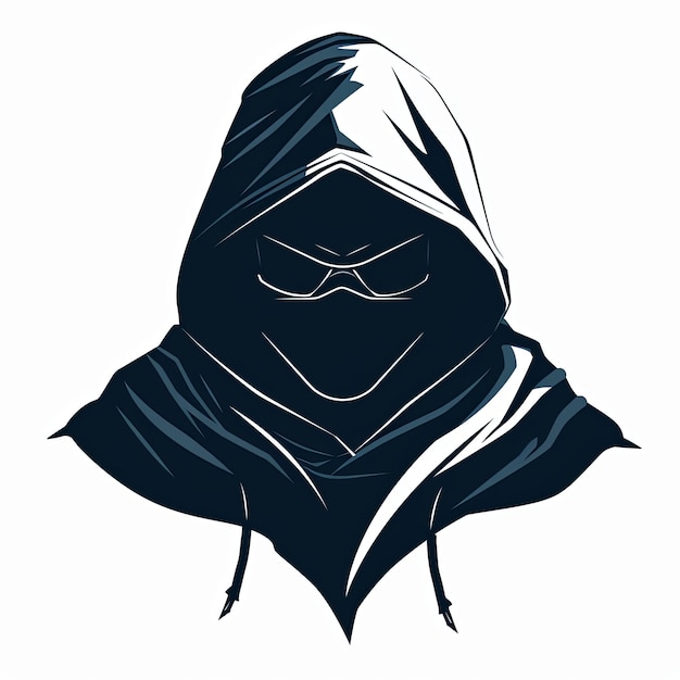 logo with a hooded hacker