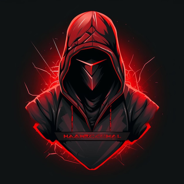 logo with a hooded hacker