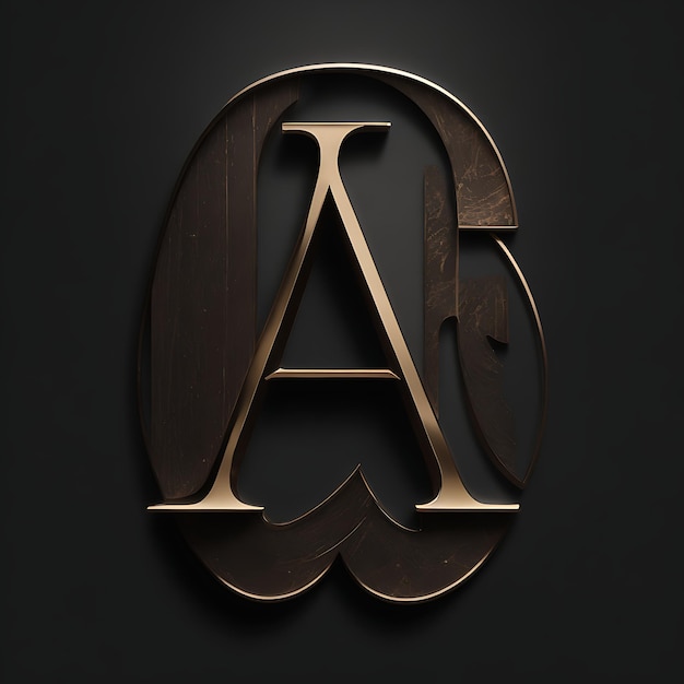 Photo logo with the letter a black background