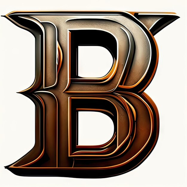 Logo with modern letter B Generative AI