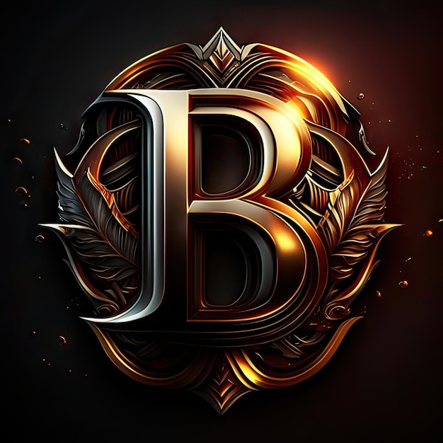 Logo with modern letter B Generative AI