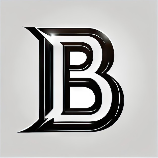 Logo with modern letter B Generative AI