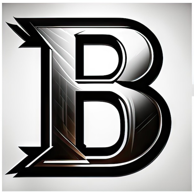 Logo with modern letter B Generative AI