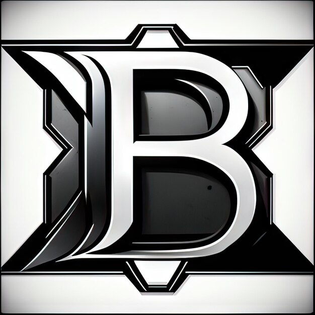 Logo with modern letter B Generative AI