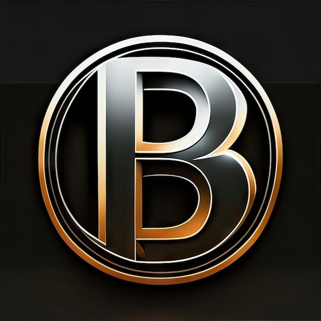 Logo with modern letter B Generative AI