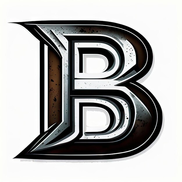 Logo with modern letter B Generative AI