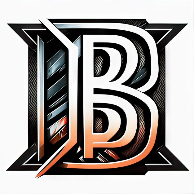 Logo with modern letter B Generative AI