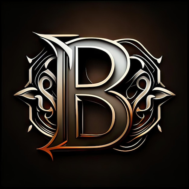 Логотип с современной буквой B Generative AI