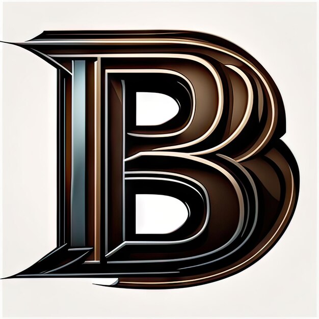 Logo with modern letter B Generative AI