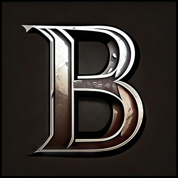 Logo with modern letter B Generative AI