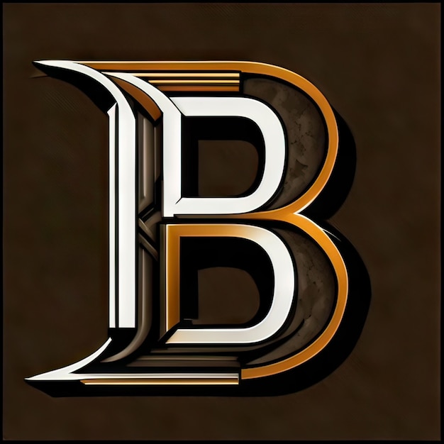 Logo with modern letter B Generative AI