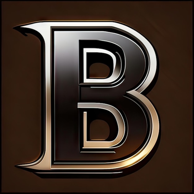 Logo with modern letter B Generative AI