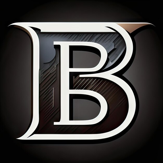 Logo with modern letter B Generative AI