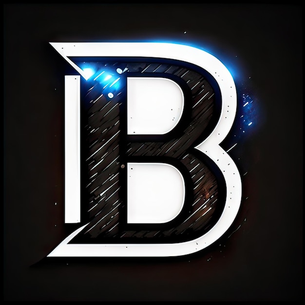 Photo logo with modern letter b generative ai