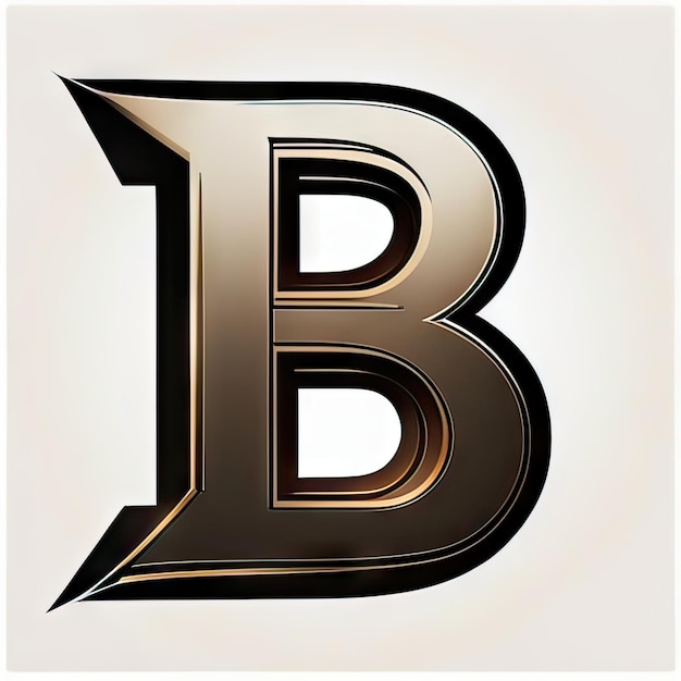 現代の文字 B のロゴジェネレーティブ・AI