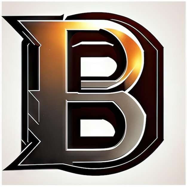 Logo with modern letter B Generative AI