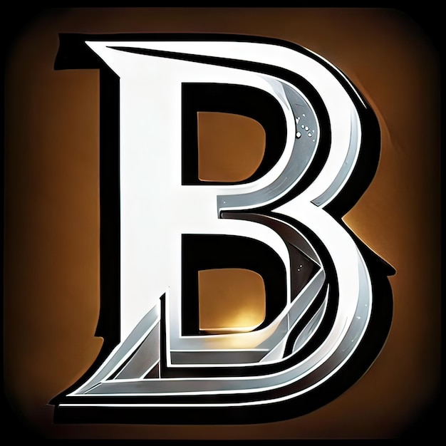 Logo with modern letter B Generative AI