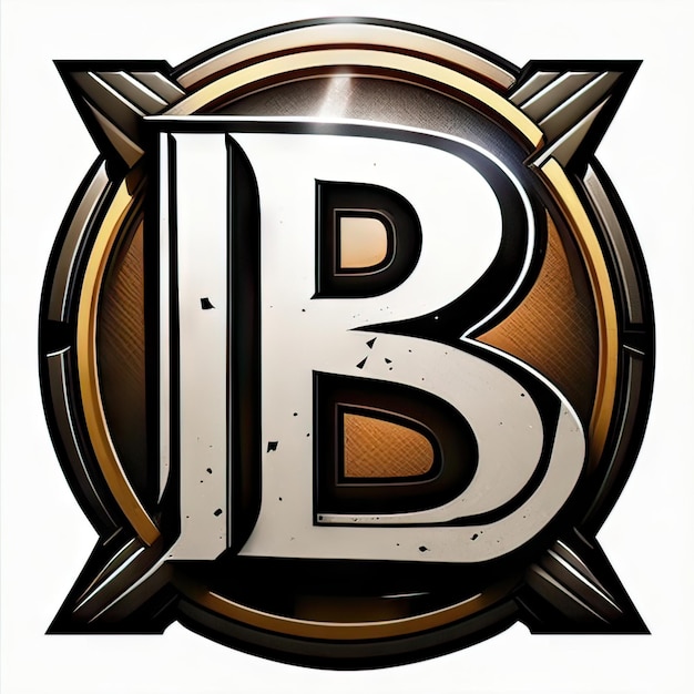 Logo with modern letter B Generative AI