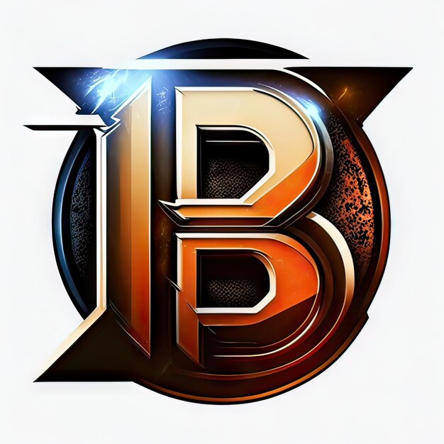 Logo with modern letter B Generative AI