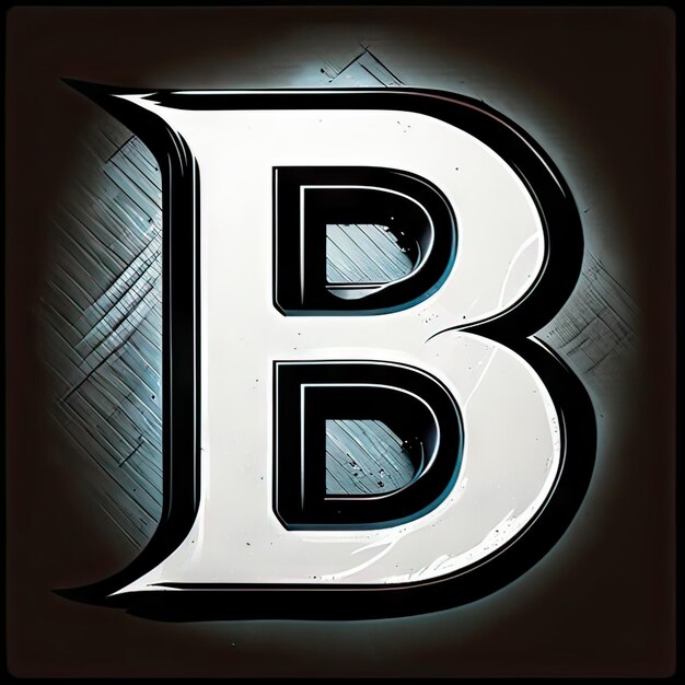 Photo logo with modern letter b generative ai