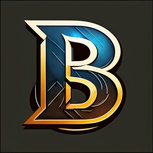 Logo with modern letter B Generative AI