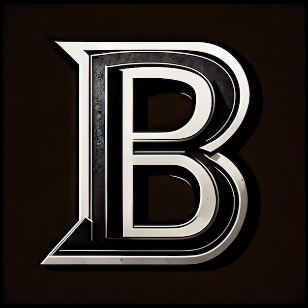 Logo with modern letter B Generative AI