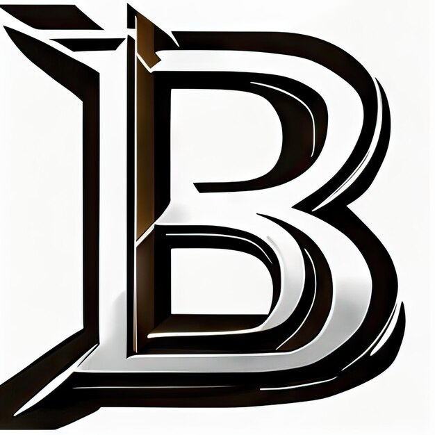 Logo with modern letter B Generative AI