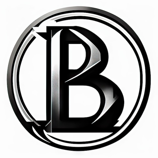 Logo with modern letter B Generative AI